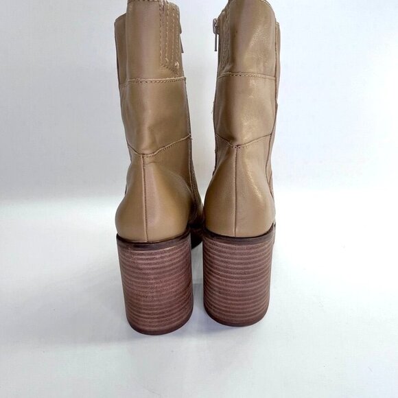 Lucky Brand Omarey Platform Boot Women's Size 10 in Tan Block Heel Inside Zip - Picture 2 of 16